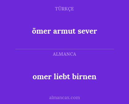 ömer armut sever - omer liebt birnen