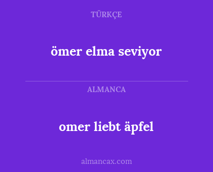 omer liebt äpfel - ömer elma seviyor