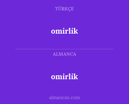 omirlik - omirlik