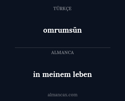 omrumsün - in meinem leben
