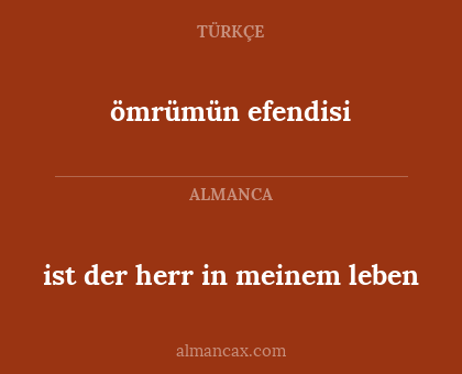 ist der herr in meinem leben - ömrümün efendisi