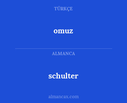 omuz - schulter