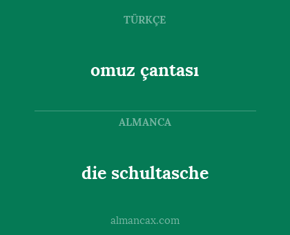 omuz çantası - die schultasche