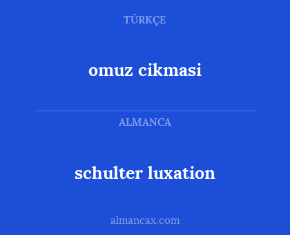 omuz cikmasi - schulter luxation