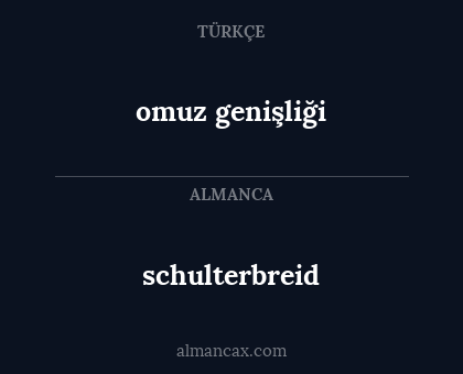omuz genişliği - schulterbreid