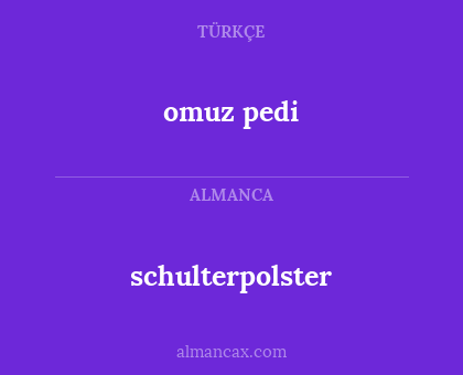 schulterpolster - omuz pedi