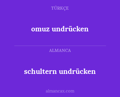 schultern undrücken - omuz undrücken