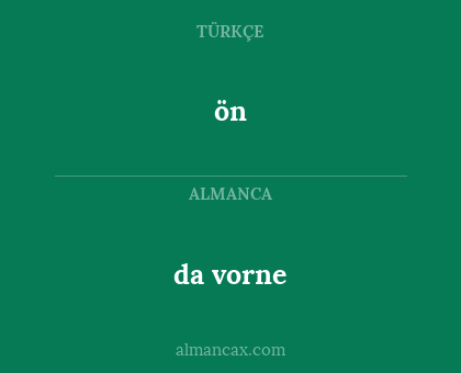 da vorne - ön