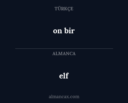 elf - on bir