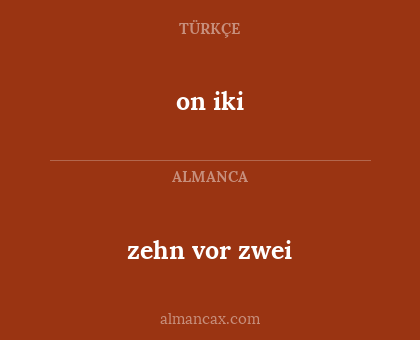 on iki - zehn vor zwei