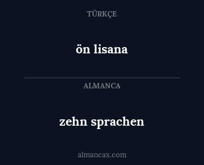 ön lisana - zehn sprachen