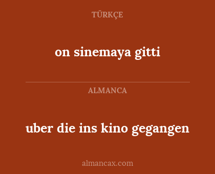 on sinemaya gitti - uber die ins kino gegangen