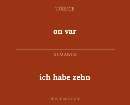ich habe zehn - on var