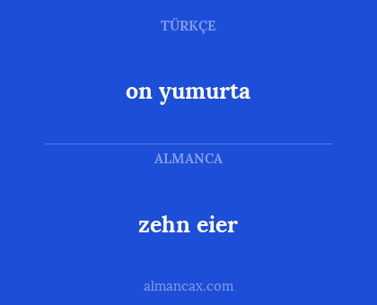 zehn eier - on yumurta