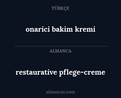 restaurative pflege-creme - onarici bakim kremi