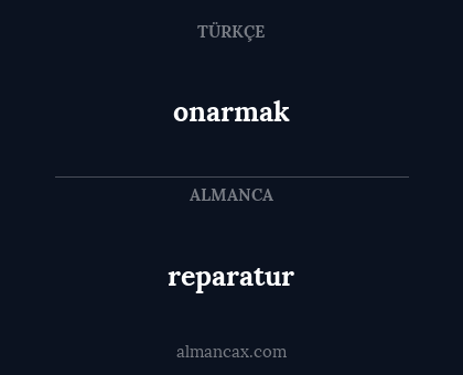 reparatur - onarmak