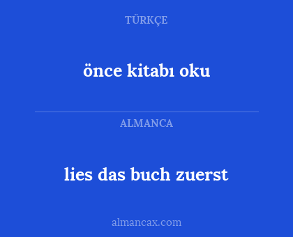 lies das buch zuerst - önce kitabı oku
