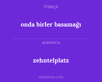 onda birler basamağı - zehntelplatz