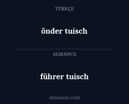 führer tuisch - önder tuisch