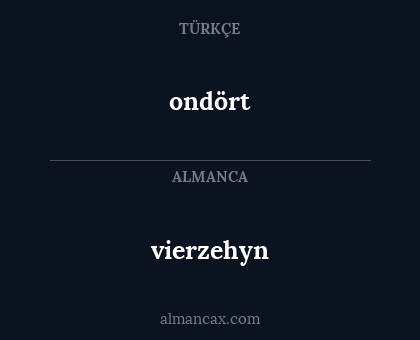 ondört - vierzehyn