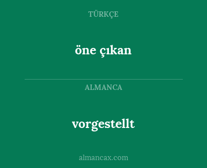 öne çıkan - vorgestellt