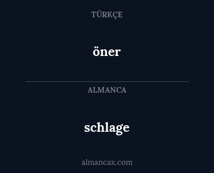 öner - schlage