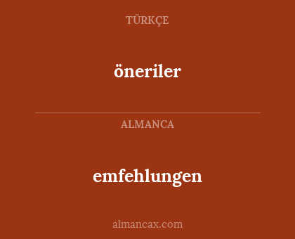 emfehlungen - öneriler