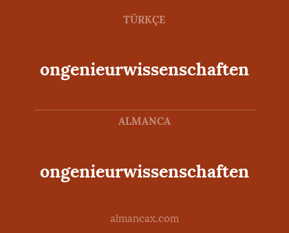 ongenieurwissenschaften - ongenieurwissenschaften