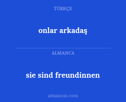 onlar arkadaş - sie sind freundinnen