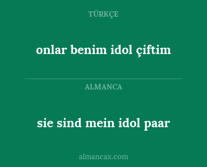 onlar benim idol çiftim - sie sind mein idol paar
