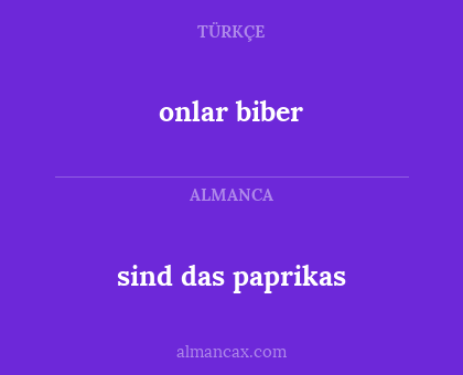 sind das paprikas - onlar biber