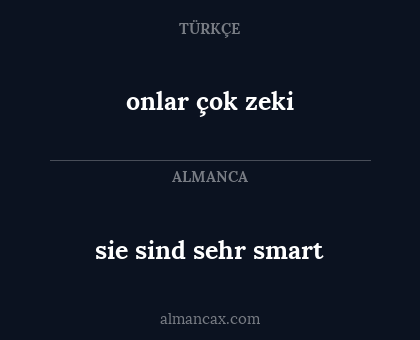 sie sind sehr smart - onlar çok zeki