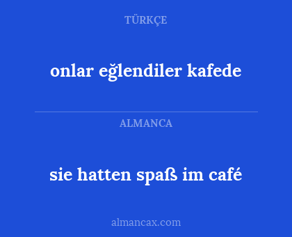 onlar eğlendiler kafede - sie hatten spaß im café