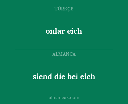 onlar eich - siend die bei eich