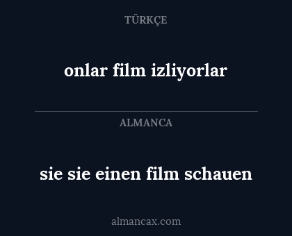sie sie einen film schauen - onlar film izliyorlar