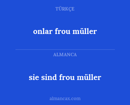 onlar frou müller - sie sind frou müller