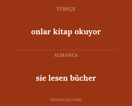onlar kitap okuyor - sie lesen bücher