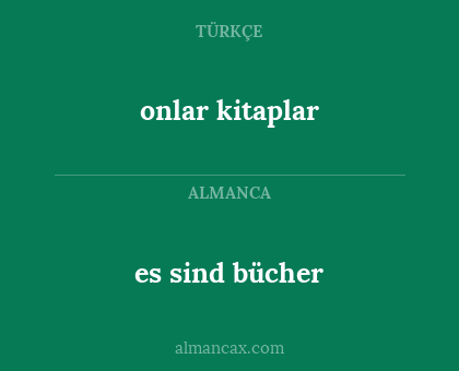 es sind bücher - onlar kitaplar
