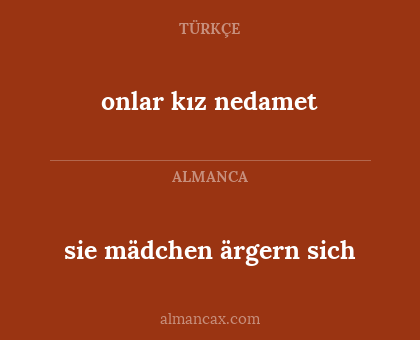 onlar kız nedamet - sie mädchen ärgern sich