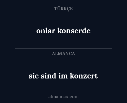 onlar konserde - sie sind im konzert