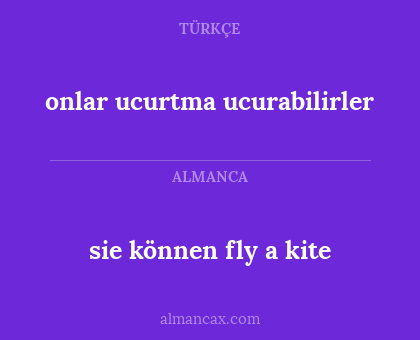 sie können fly a kite - onlar ucurtma ucurabilirler