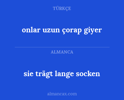sie trägt lange socken - onlar uzun çorap giyer