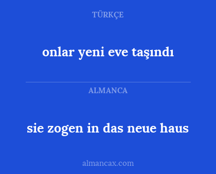 onlar yeni eve taşındı - sie zogen in das neue haus