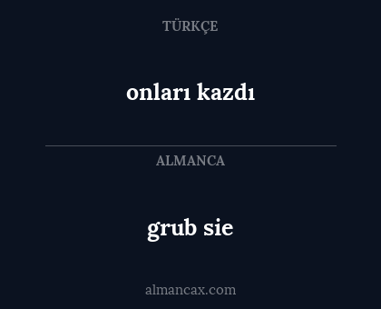grub sie - onları kazdı