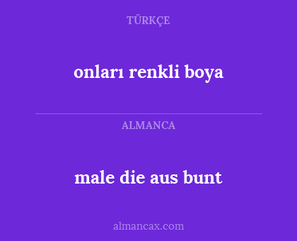onları renkli boya - male die aus bunt