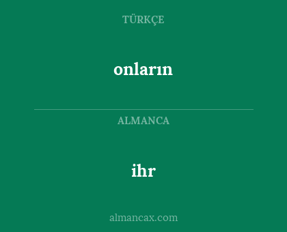 ihr - onların
