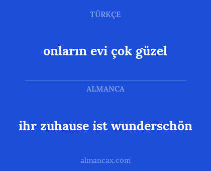 ihr zuhause ist wunderschön - onların evi çok güzel