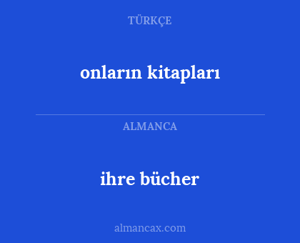 ihre bücher - onların kitapları