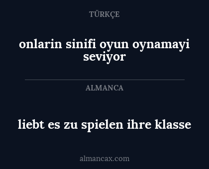liebt es zu spielen ihre klasse - onlarin sinifi oyun oynamayi seviyor
