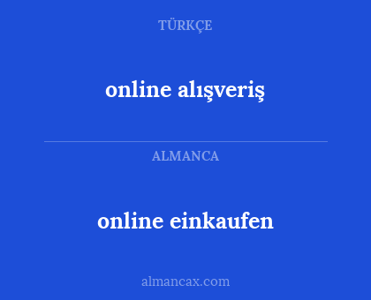 online einkaufen - online alışveriş